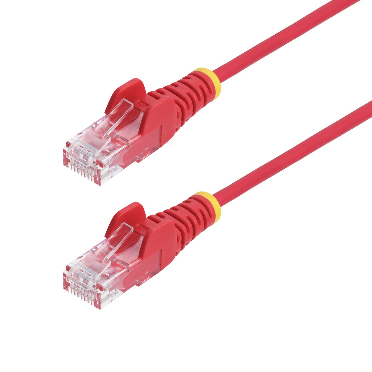 StarTech.com 10ft Red Slim CAT6 Ethernet Cable, Snagless, 100W PoE, UTP, LSZH, 28AWG Pure Bare Copper Wire, Slim RJ45 Network Patch Cord w/Strain Reliefs, Individually Tested