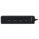 StarTech.com 4 Port Portable SuperSpeed USB 3.0 Hub with Built-in Cable - 5Gbps