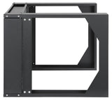 Intellinet 19" Wall Mount Open Frame Network Rack, 6U, Front-hinged Swing Frame Flat Pack, 2-Post, 17.7 in. Depth, Black RAL 9004