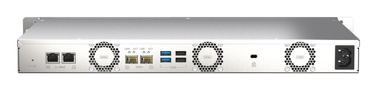 QNAP TS-435XEU NAS Rack (1U) Marvell CN9131 4 GB DDR4 0 TB QNAP QTS Black, Grey