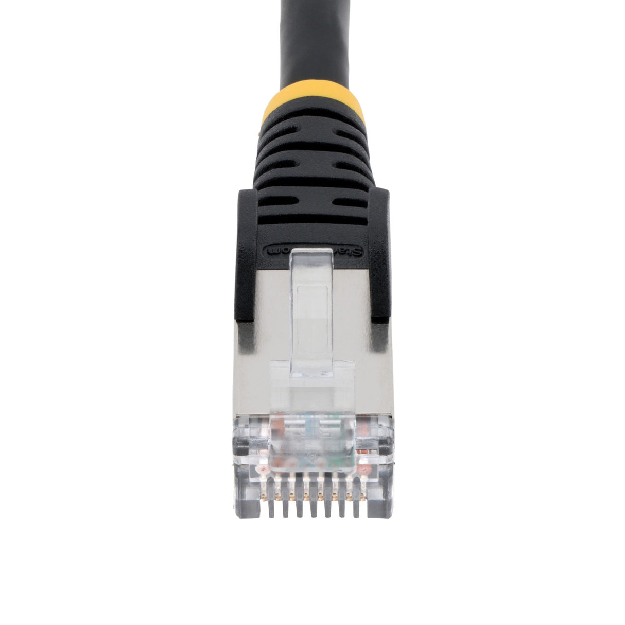 StarTech.com 1ft CAT6a Ethernet Cable - Black - Low Smoke Zero Halogen (LSZH) - 10GbE 500MHz 100W PoE++ Snagless RJ-45 w/Strain Reliefs S/FTP Network Patch Cord