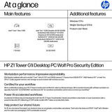 HP Z1 Tower G1i Desktop PC Wolf Pro Security Edition Intel Core Ultra 7 265 32 GB DDR5-SDRAM 1 TB SSD Windows 11 Pro Workstation AI Workstation, AI PC Black