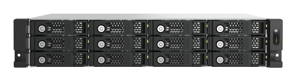 QNAP TL-R1200PES-RP storage drive enclosure HDD/SSD enclosure Black, Grey 2.5/3.5"