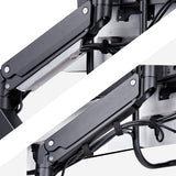 StarTech.com Desk Mount Triple Monitor Arm with Crossbar For Up To Three 27in Screens, VESA 75x75/100x100, Tool-Less Arm Adjustments, C-Clamp/Grommet, Spring-Assisted Arm