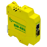Brainboxes SW-581 network switch Unmanaged Gigabit Ethernet (10/100/1000) DIN rail Yellow