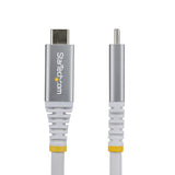 StarTech.com 10ft (3m) USB4 Cable, 20Gbps, USB-IF Certified USB-C Cable, 60W PD, 4K 120Hz DP 2.1, TPE Jacket, White USB-C Cord