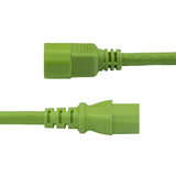 StarTech.com 6ft (1.8m) Heavy Duty PDU Power Cord, C14 to C15, 15A 250V, 14AWG, Green PDU Power Cable, C14 to C15 Heavy Gauge AC Power Cord, TAA Compliant, UL Listed