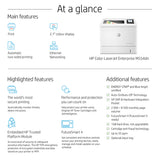 HP Color LaserJet Enterprise LaserJet Enterprise M554dn Color Printer, Ethernet Only; Duplex