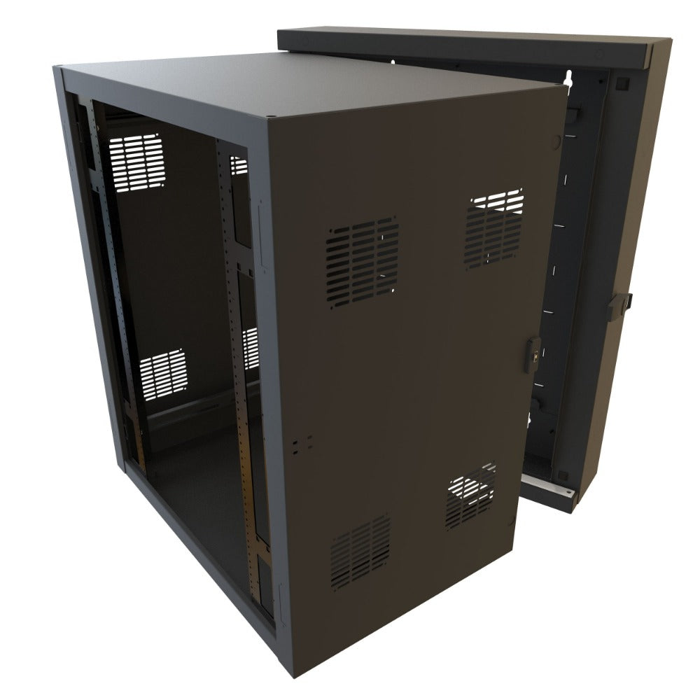 Hammond, HWC Series, Swing-Out Wall Mount Cabinet 24" wide, 18U, 24.5" depth