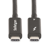 StarTech.com 6.6ft (2m) Active Thunderbolt 4 Cable, 40Gbps, 100W Power Delivery, 4K/8K Video, Intel-Certified Thunderbolt Cable - Compatible w/ USB4/Thunderbolt 4/ USB 3.2/ USB Type-C/DisplayPort/Thunderbolt 3