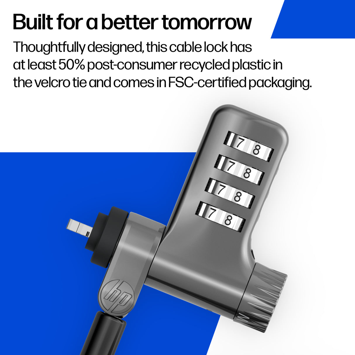 HP Universal Resettable Combination Cable Lock
