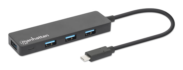 Manhattan USB-C Dock/Hub, Ports (4): USB-A (x4), 5 Gbps (USB 3.2 Gen1 aka USB 3.0), USB powered (no external power supply required), Equivalent to HB30CM4AB