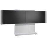 Middle Atlantic ForumTM Free-Standing 66" (3 Bay) Display Stand for (2) 50" to 55" Displays, Light Colorway