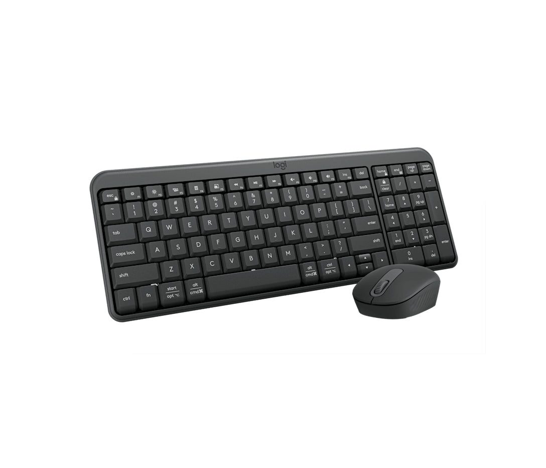 Logitech MK250 Compact Bluetooth Wireless Combo keyboard Mouse included Universal RF Wireless + Bluetooth QWERTY US English Graphite