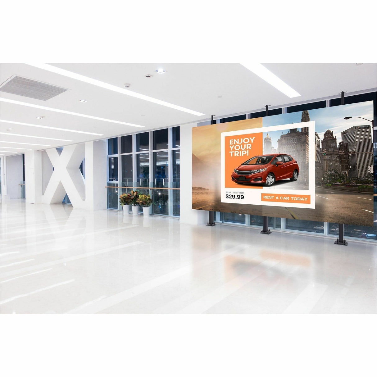 Peerless LEDFCL-2X2 signage display mount 139.7 cm (55") Black