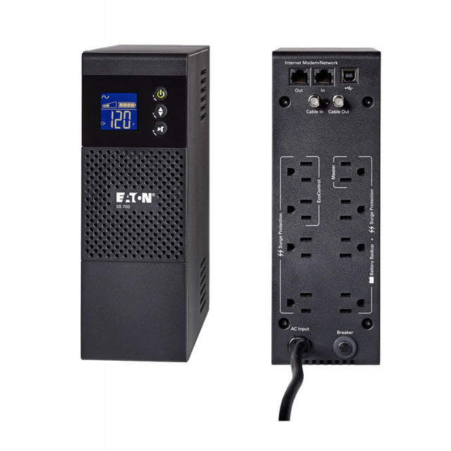 Eaton 5S  700VA 420W, 5-15Pinput, LCD, Outputs:(8)5-15R