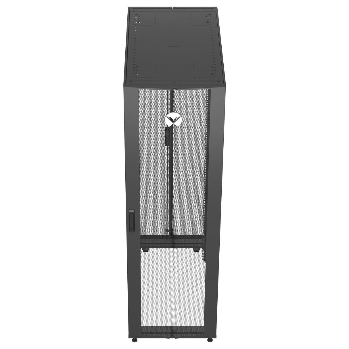 Vertiv VR Rack VR3100 rack cabinet 42U Freestanding rack Black, Transparent