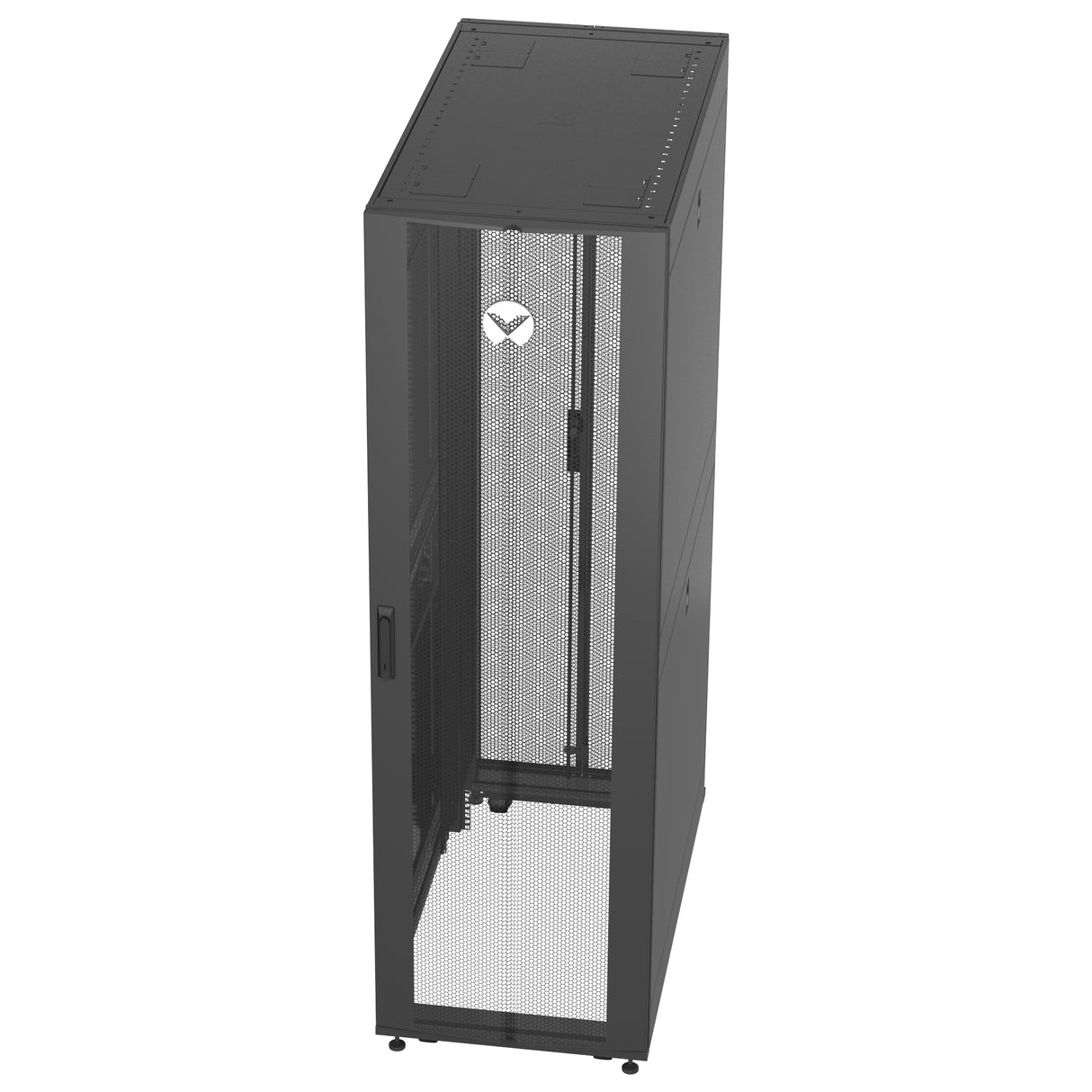 Vertiv VR Rack VR3100 rack cabinet 42U Freestanding rack Black, Transparent