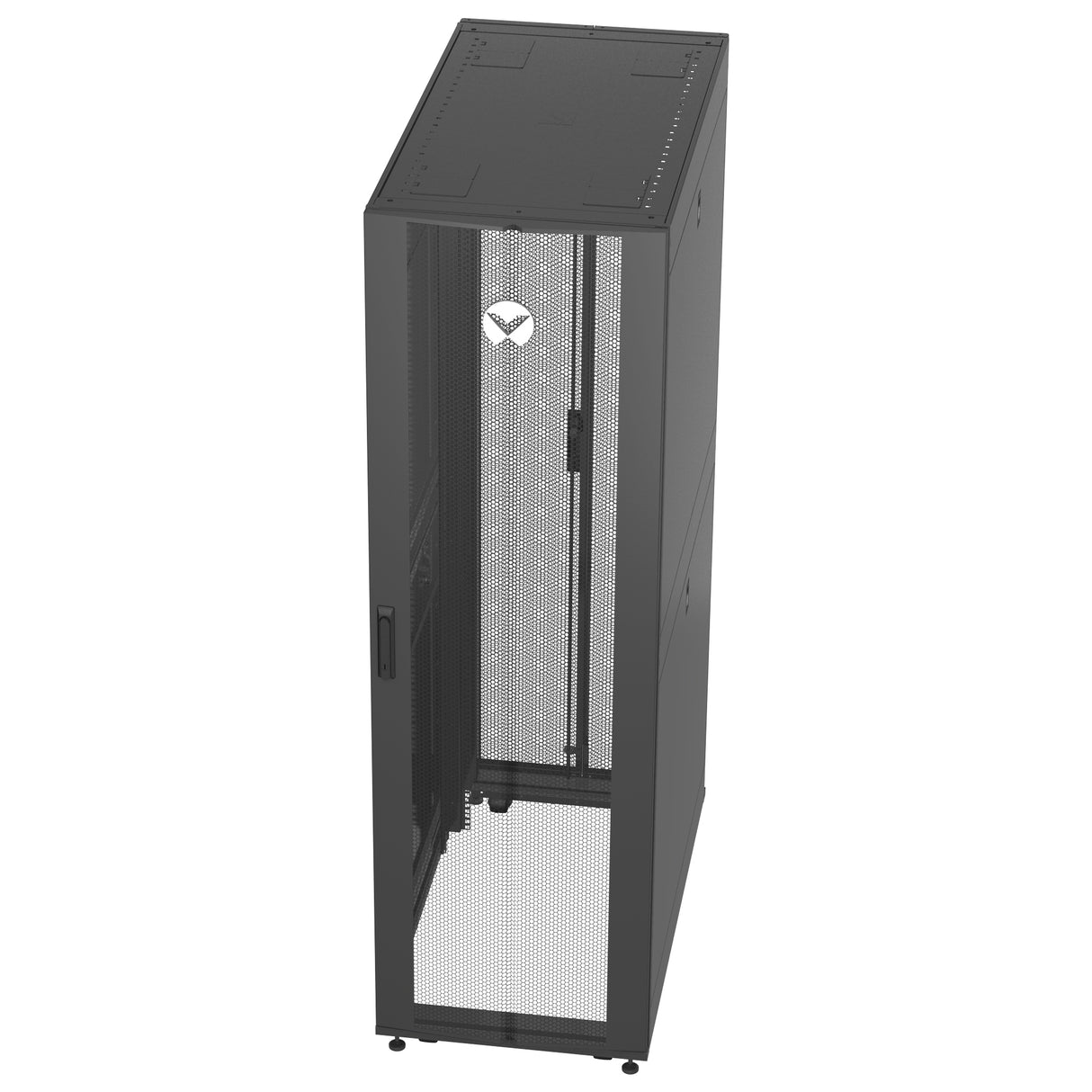 Vertiv VR3107 rack cabinet 48U Freestanding rack Black, Transparent