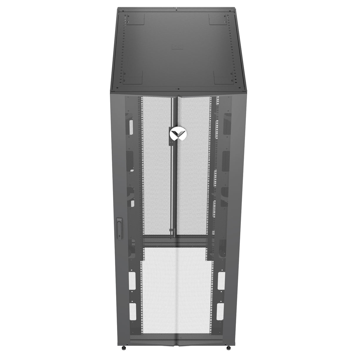Vertiv VR3150 rack cabinet 42U Freestanding rack Black, Transparent