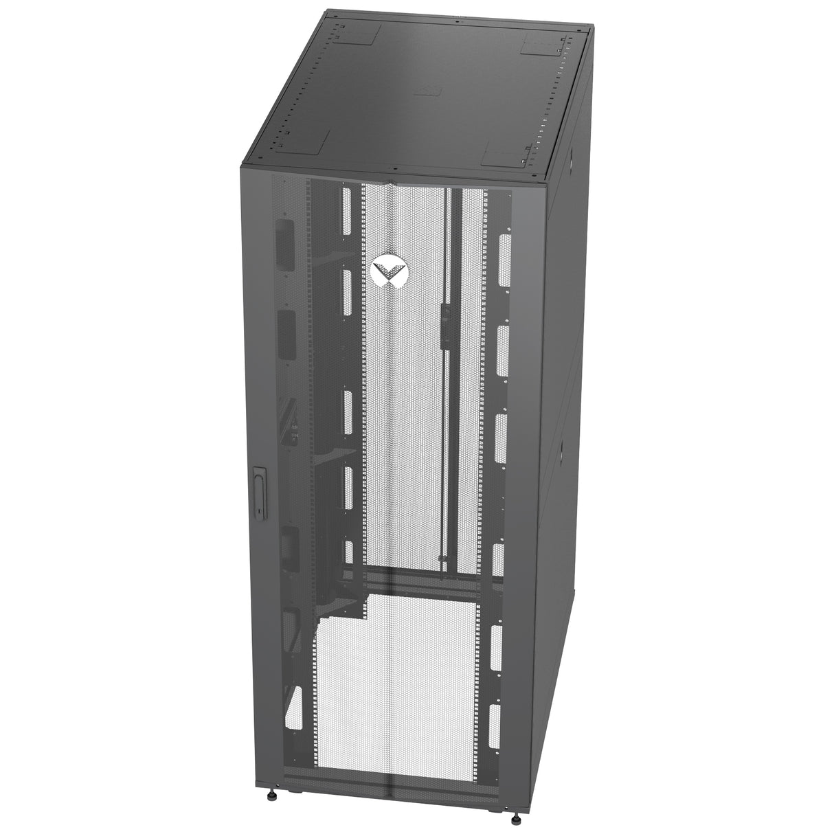 Vertiv VR3150 rack cabinet 42U Freestanding rack Black, Transparent