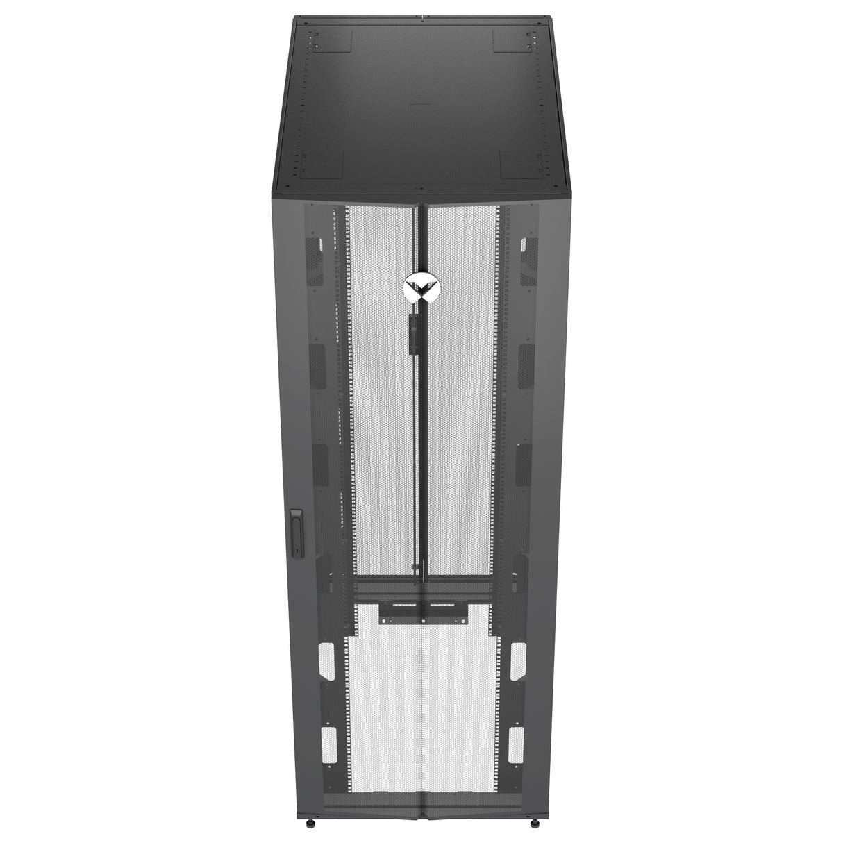 Vertiv VR3357 rack cabinet 48U Freestanding rack Black, Transparent