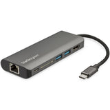 StarTech.com USB C Multiport Adapter - USB-C Travel Dock to 4K HDMI, 3x USB 3.0 Hub, SD/SDHC, GbE, 100W PD 3.0 Pass-Through - Portable USB-C Mini Docking Station USB Type-C/Thunderbolt 3