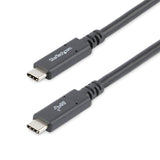 StarTech.com 6ft (1.8m) USB-C Cable, USB 5Gbps, 100W (5A) Power Delivery, Certified Works with Chromebook, 4K 60Hz DP Alt Mode, USB-IF Certified - Thunderbolt Compatible