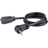 StarTech.com 3ft (1m) Power Extension Cord, Right Angle NEMA 5-15P to NEMA 5-15R, 13A 125V, 16AWG, Black Computer Power Extension Cord, Flat Extension Cord, AC Outlet Extension Cable, UL Listed