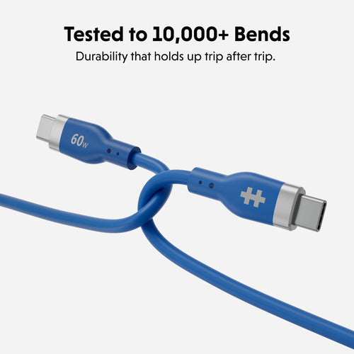 Targus HyperJuice Flex USB cable USB 2.0 1.5 m USB C 0.48 Gbit/s 60 W Blue