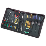 Manhattan Technician Tool Kit (17 items), Consists of: Soldering Iron (Euro 2-pin plug), Solder and Wick, 4x Chip Tools (Anti Static), Pliers, 2x Nut-Drivers, 2x Torque Screwdrivers, 4x Screwdrivers (Phillips & Flat Head), Tube for spares, Case...