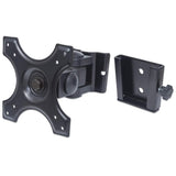 Manhattan Wall Mount for TV & Monitors (Tilt and Swivel 2 pivots), For screens 13" to 27", VESA compatibility: 75x75mm and 100x100mm - check the dimensions of the four mounting holes on back of screen to ensure it fits, Max 12kg, Black, Bracket