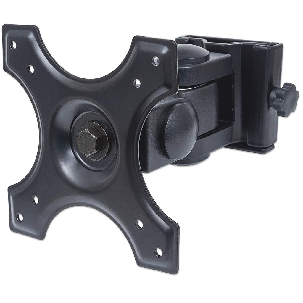 Manhattan Wall Mount for TV & Monitors (Tilt and Swivel 2 pivots), For screens 13" to 27", VESA compatibility: 75x75mm and 100x100mm - check the dimensions of the four mounting holes on back of screen to ensure it fits, Max 12kg, Black, Bracket