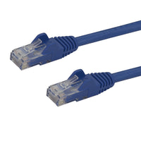 StarTech.com 15ft CAT6 Ethernet Cable - Blue CAT 6 Gigabit Ethernet Wire -250MHz 100W PoE RJ45 UTP Network/Patch Cord Snagless w/Strain Relief Individually Tested