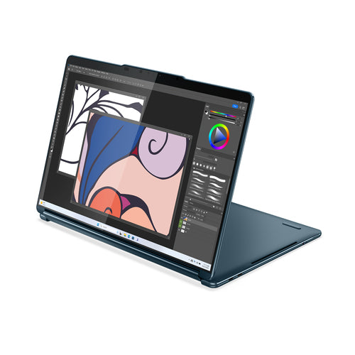 Lenovo Yoga Book 9 13IMU9 Intel Core Ultra 7 155U Hybrid (2-in-1) 33.8 cm (13.3") Touchscreen 2.8K 16 GB LPDDR5x-SDRAM 1 TB SSD Wi-Fi 6E (802.11ax) Windows 11 Home Teal English, French