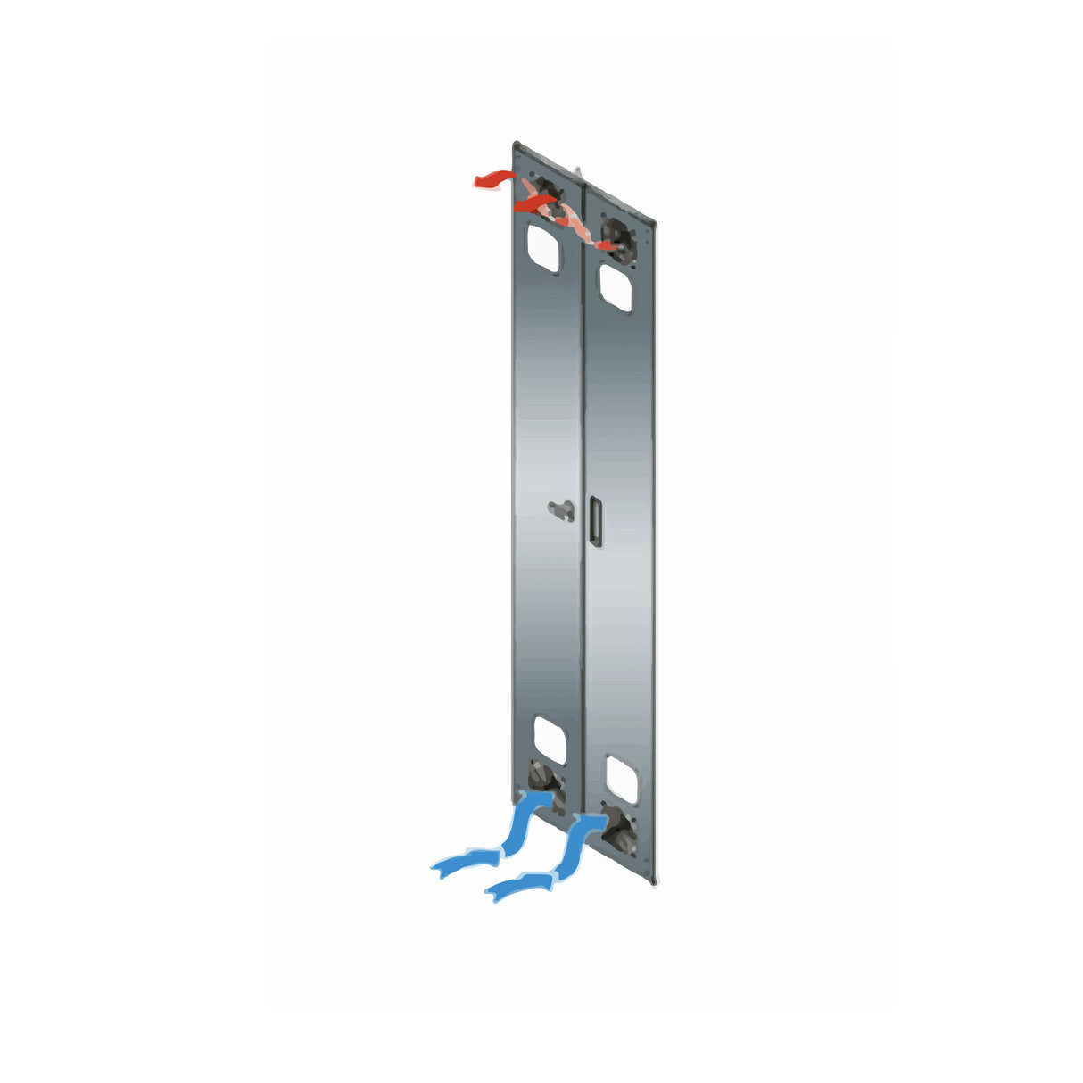 Middle Atlantic KO Series Rear Door Fan Kit, 190 CFM, 2 Fans & 2 Guards for Split Rear Doors