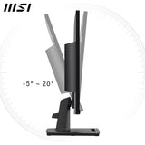 MSI Pro MP245G 24 Inch Monitor, FHD (1920 x 1080), 100Hz, IPS, 1ms, 1x HDMI 1.4b, 1x DP 1.2a output, 1x D-Sub(VGA), Built-in Speakers, Anti-Glare, Anti-Flicker, Less Blue light, TÜV Certified, VESA, Kensington, Black