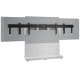 Middle Atlantic ForumTM Free-Standing 66" (3 Bay) Display Stand for (2) 50" to 55" Displays, Light Colorway