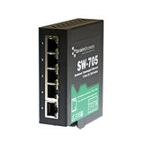 Brainboxes SW-705 network switch Unmanaged Fast Ethernet (10/100) DIN rail Black, Green
