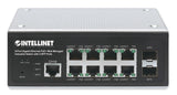 Intellinet Industrial 8-Port Gigabit Ethernet PoE+ Layer 2+ Web-Managed Switch with 2 SFP Ports IEEE 802.3at/af (PoE+/PoE) Compliant, PoE Power Budget up to 240 W, Layer 2+/Layer 3 Lite, IP30-Rated Metal Housing, Self-Healing Network, Endspan...