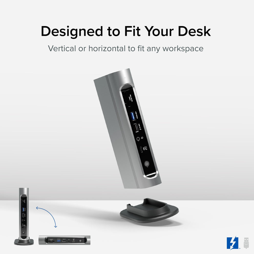 Plugable Technologies TBT4-UDZ laptop dock/port replicator Wired Thunderbolt 4 Silver