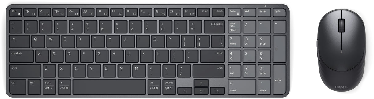 DELL Pro 7 KM746 keyboard Mouse included Universal RF Wireless + Bluetooth Latin American Spanish Graphite