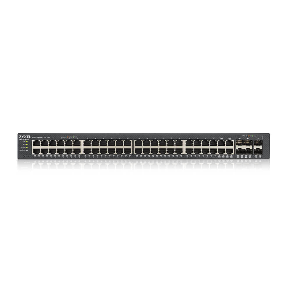 Zyxel GS1920-48V2 network switch Managed Gigabit Ethernet (10/100/1000) Black