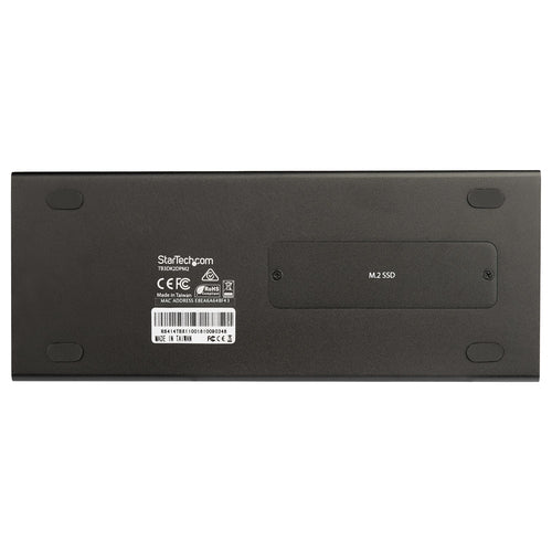 StarTech.com Thunderbolt 3 Dock - Dual Monitor 4K 60Hz TB3 Laptop Docking Station with DisplayPort - PCIe M.2 NVMe SSD Enclosure - 85W Power Delivery - SD 4.0, 10Gbps USB-C, 2 USB-A Hub - TAA