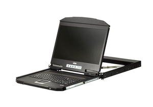 ATEN 1U Short Depth USB VGA Single Rail LCD