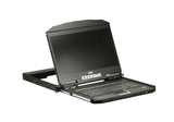 ATEN 1U Short Depth USB VGA Single Rail LCD