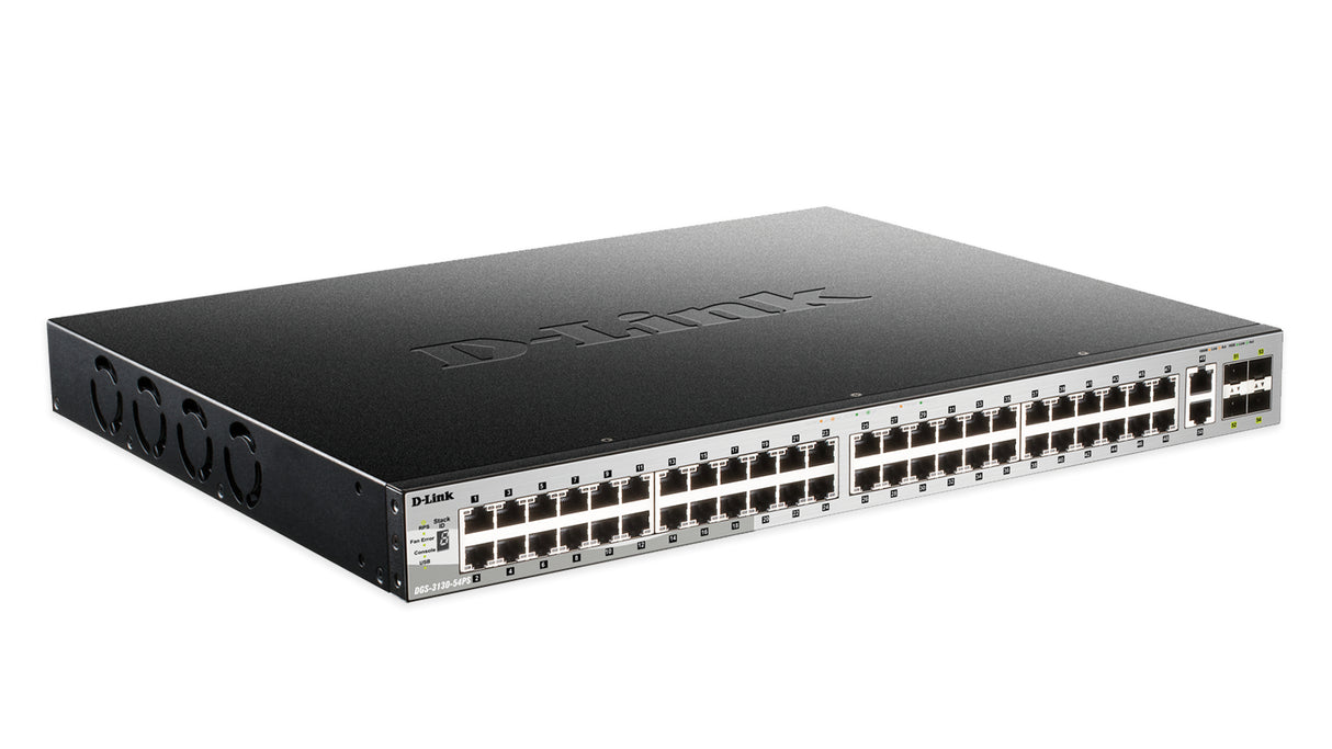 D-Link DGS-3130-54PS Managed L3 Gigabit Ethernet (10/100/1000) Power over Ethernet (PoE) Black, Grey