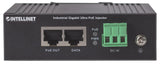 Intellinet Industrial Gigabit Ultra PoE Injector, 1 x 60 W Port, IEEE 802.3bt/at/af Power over Ethernet (Ultra POE/PoE+/PoE), Metal Housing