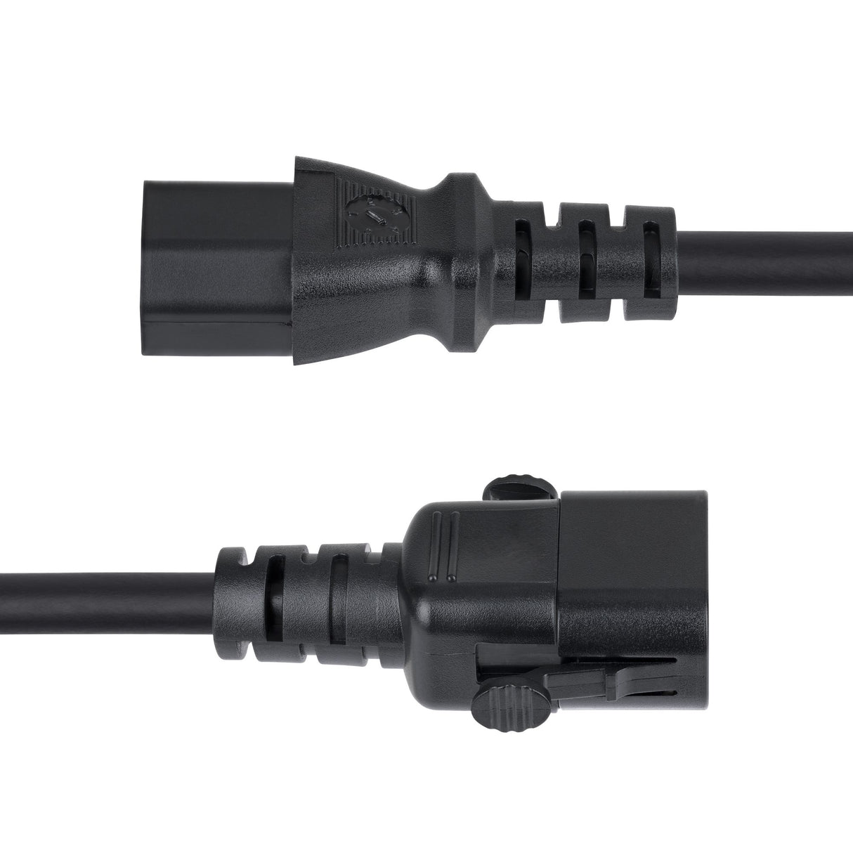 StarTech.com 6ft (1.8m) Power Extension Cord, Locking C14 to C13, PDU Power Cord, 10A 250V, 18AWG, AC Power Cable Extension, TAA Compliant, UL Listed