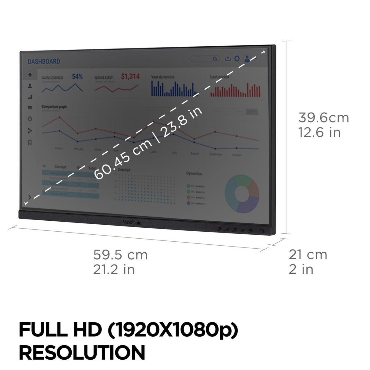 Viewsonic VG Series VG2448A-2_H2 computer monitor 61 cm (24") 1920 x 1080 pixels Full HD LED Black